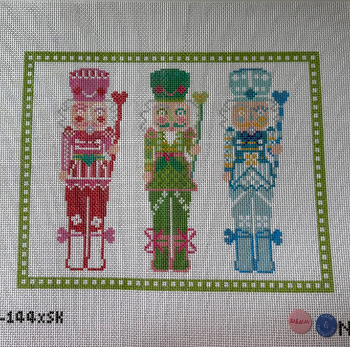 3 Nutcrackers Needlepoint Canvas