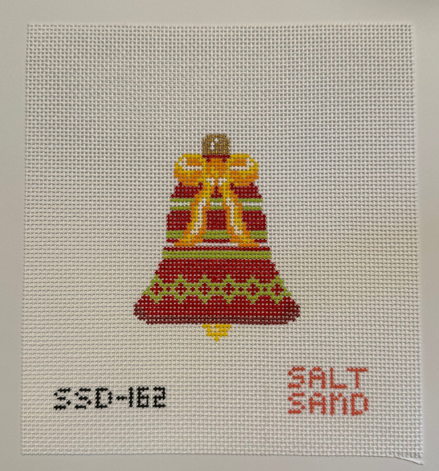 Red Christmas Bell Needlepoint Canvas