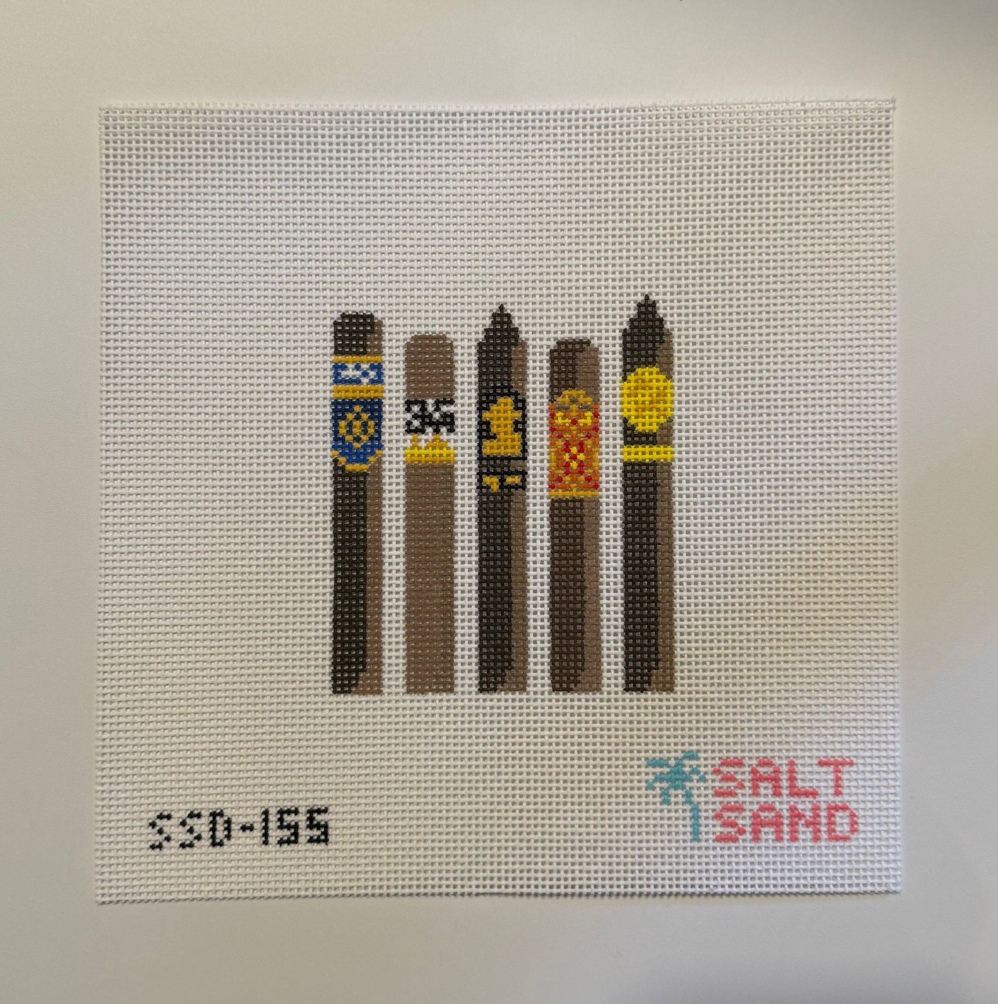 Cigar Lineup Needlepoint Canvas