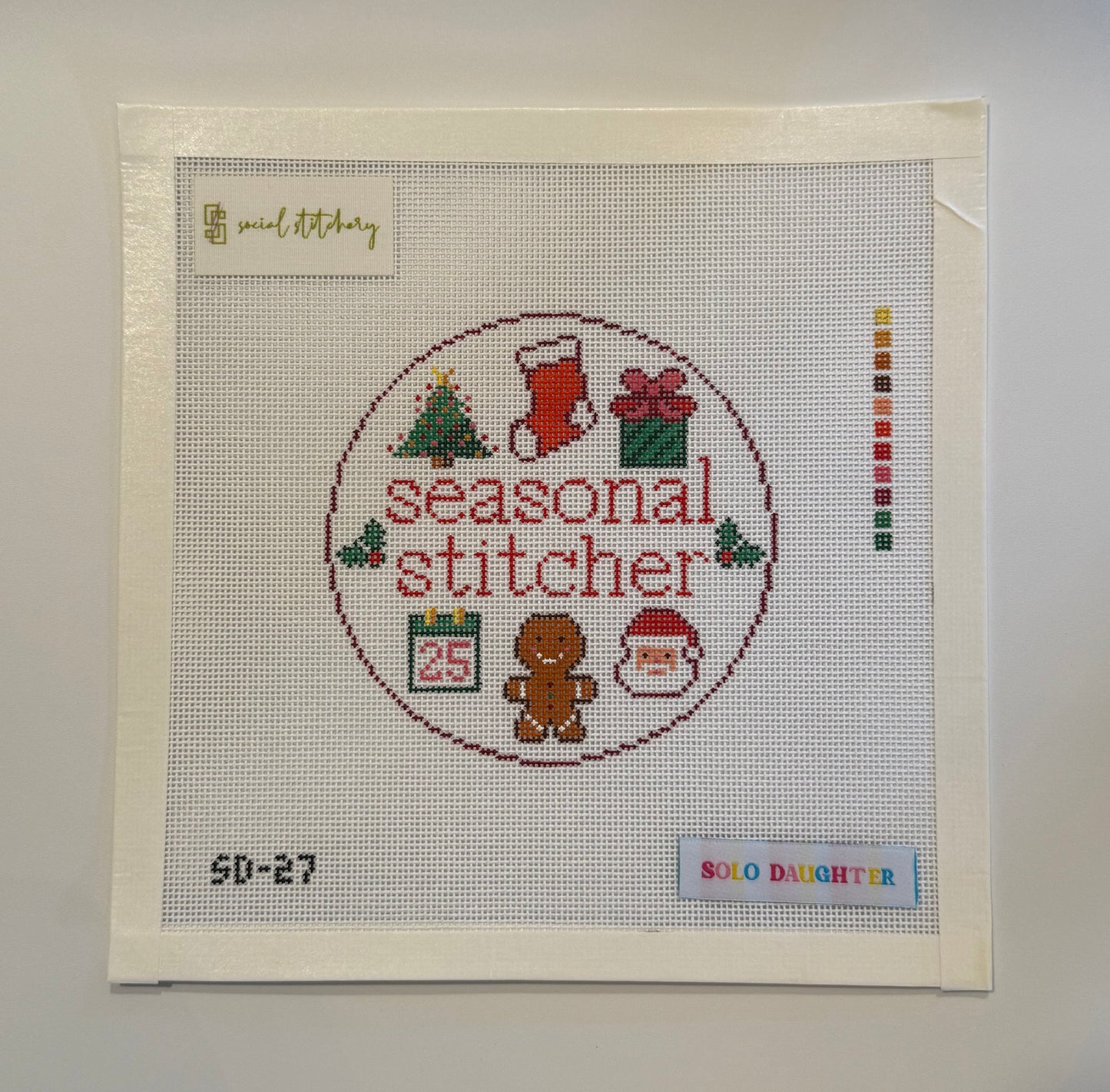 Christmas Seasonal Stitcher Needlepoint Canvas
