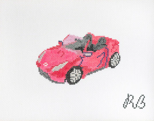 Barbie Car Needlepoint Canvas