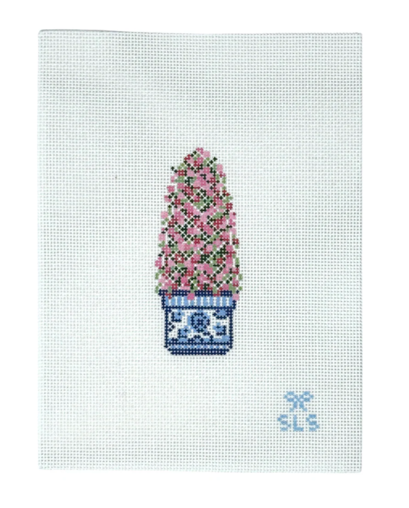 Chinoiserie Rose Trellis Needlepoint Canvas