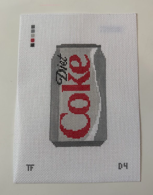 Diet Coke Can Needlepoint Canvas