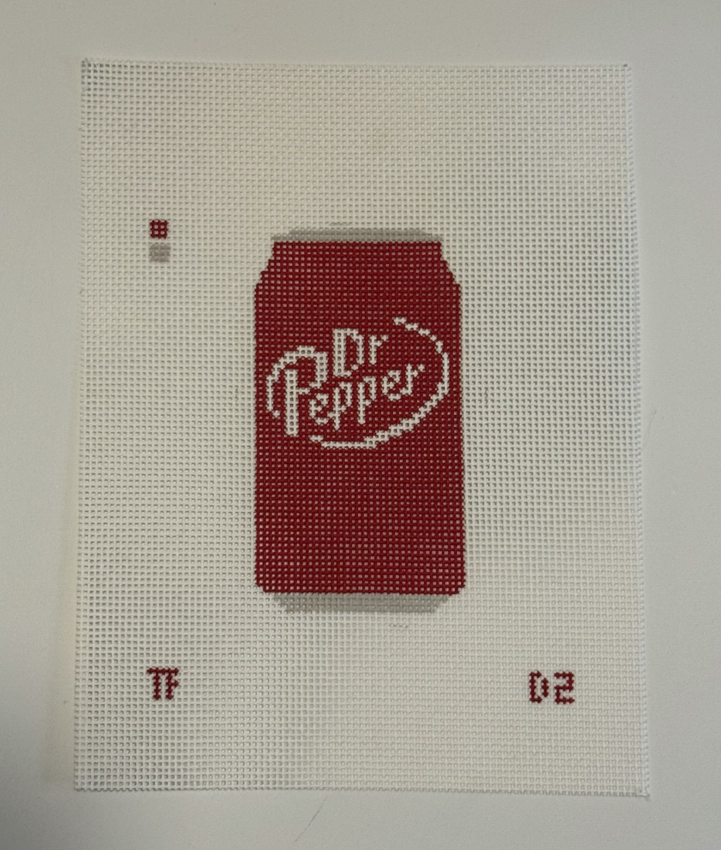 Dr. Pepper Can Needlepoint Canvas