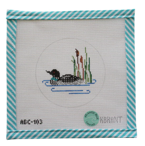 Duck Round Needlepoint Canvas