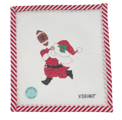 Football Santa Needlepoint Canvas