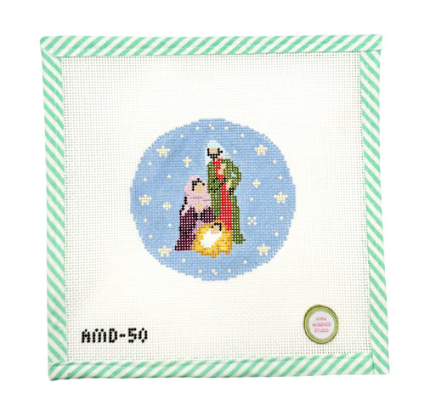 Holy Family Round Needlepoint Canvas