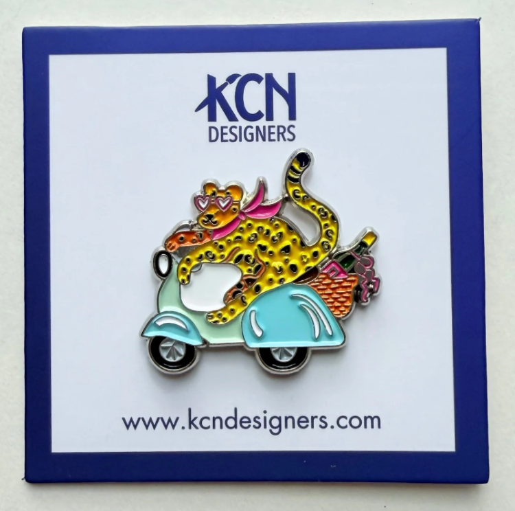 Leopard on Scooter Needleminder