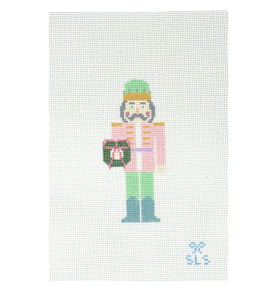 Pastel Pink Nutcracker Needlepoint Canvas