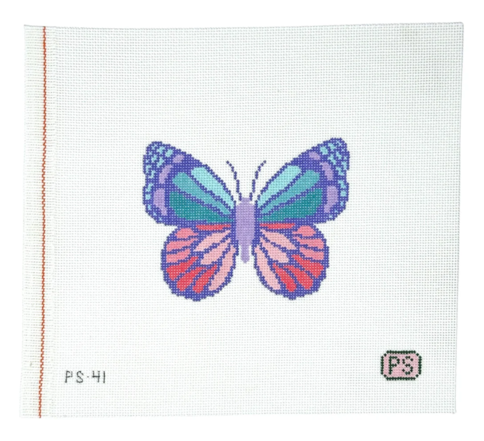 Purple Butterfly Needlepoint Canvas