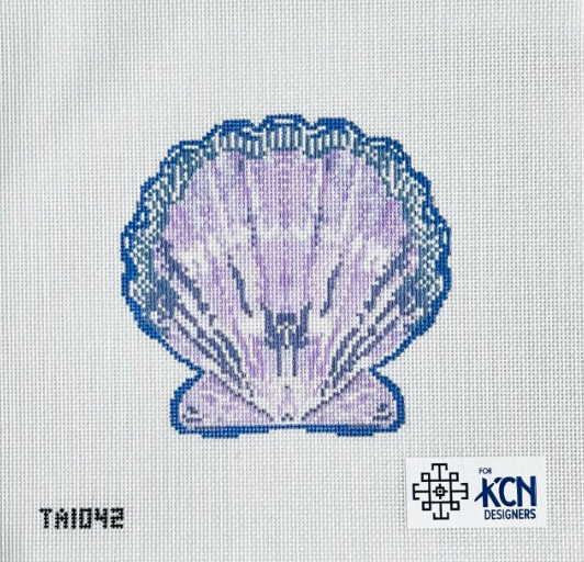 Scallop Ornament - Lavender Needlepoint Canvas