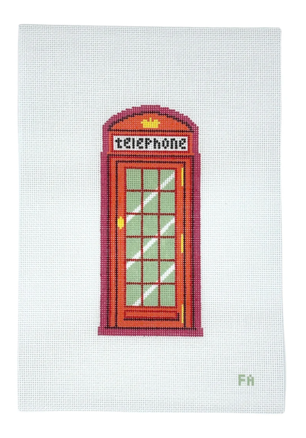 London Telephone Booth Needlepoint Canvas