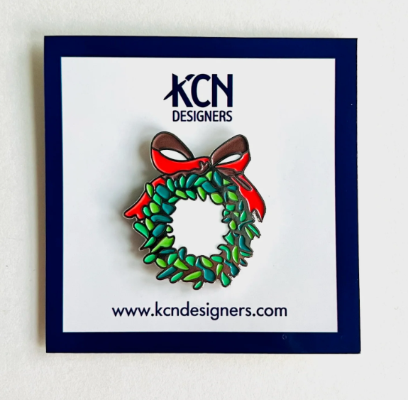 Red Bow Wreath Needleminder