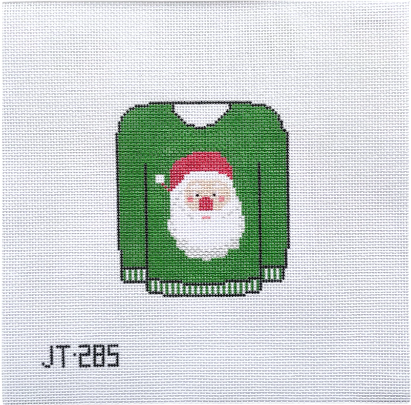Christmas Santa Sweater Needlepoint Canvas