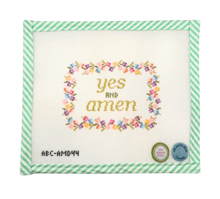 Yes and Amen Needlepoint Canvas