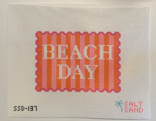 Beach Day Scallop Sign Needlepoint Canvas