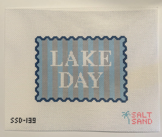 Lake Day Scallop Sign Needlepoint Canvas