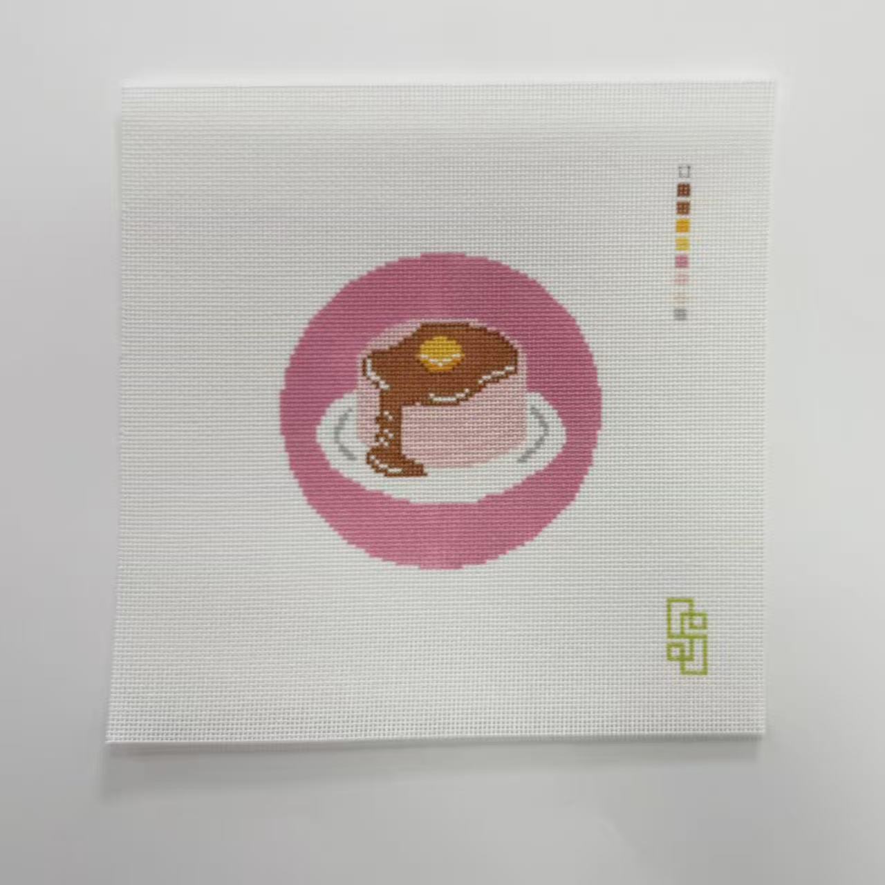 Pink Pancakes Needlepoint Canvas