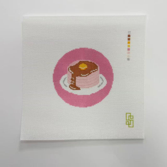 Pink Pancakes Needlepoint Canvas