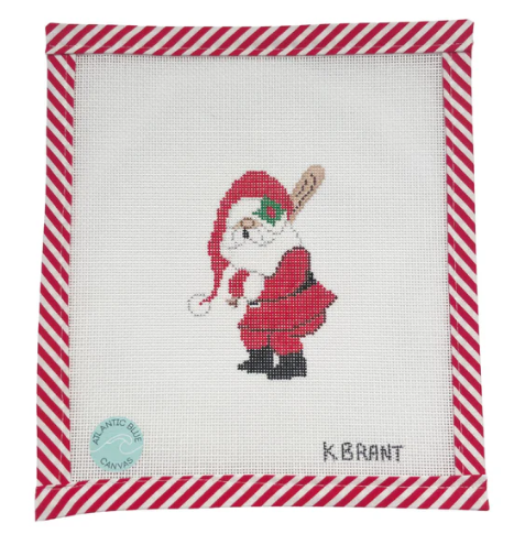 Baseball Santa Needlepoint Canvas