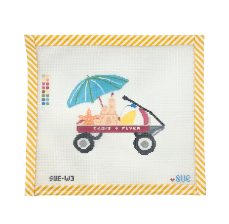 Beach Wagon Needlepoint Canvas