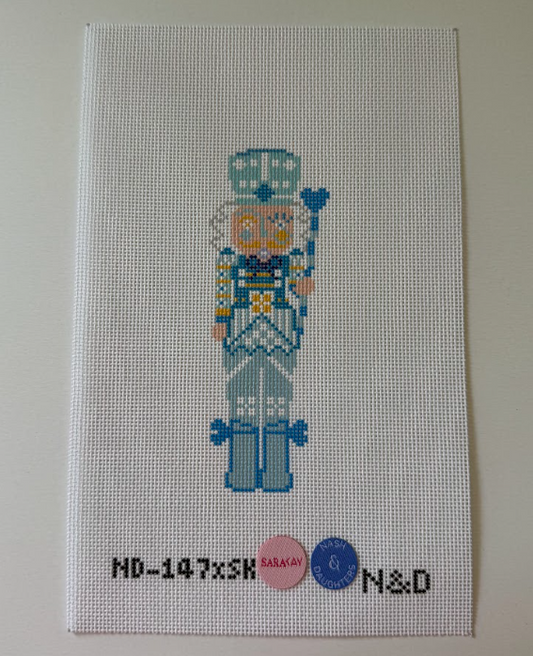 Small Blue Nutcracker Needlepoint Canvas