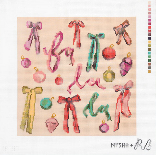 Bows & Baubles Needlepoint Canvas