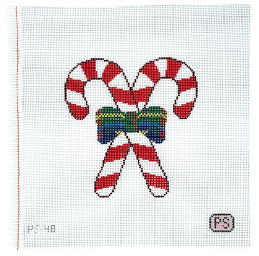 Candy Canes Needlepoint Canvas