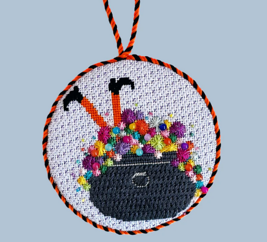 Colorful Bubble Cauldron Needlepoint Canvas