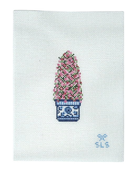 Chinoiserie Rose Trellis Needlepoint Canvas