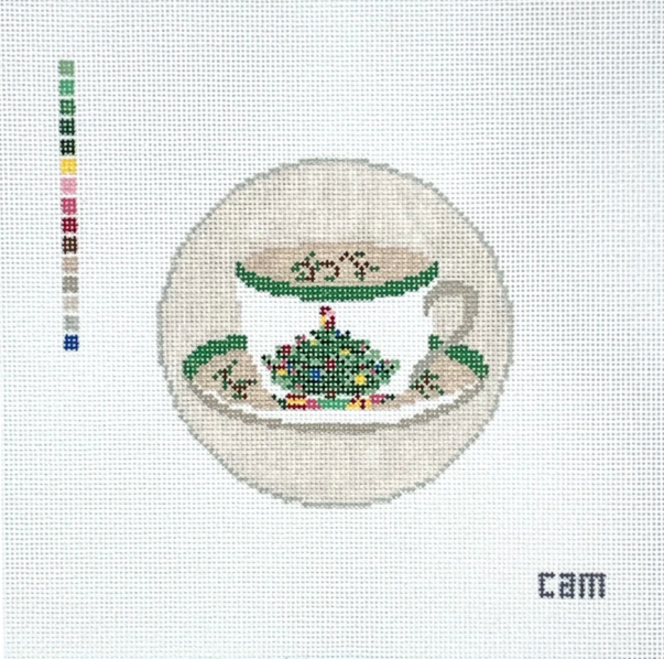 Christmas Cup - Ivory Needlepoint Canvas