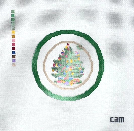 Christmas Plate Needlepoint Canvas