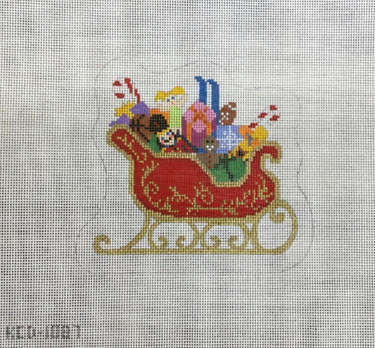 Christmas Sleigh Needlepoint Canvas