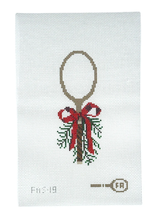 Christmas Tennis Racket Needlepoint Canvas