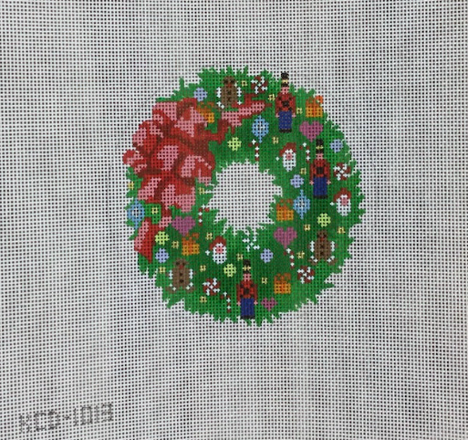 Christmas Wreath Needlepoint Canvas