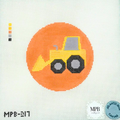 Front Loader Round Needlepoint Canvas