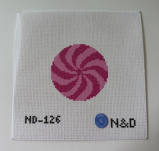 Fuschia Peppermint Needlepoint Canvas