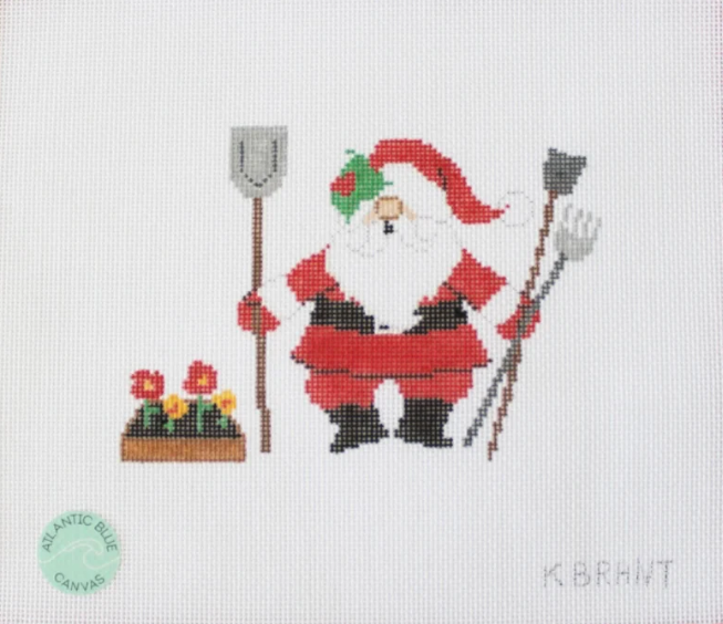 Garden Santa Needlepoint Canvas