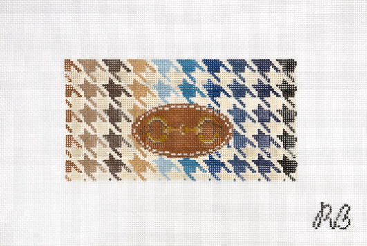 Horsebit Houndstooth - Browns Needlepoint Canvas