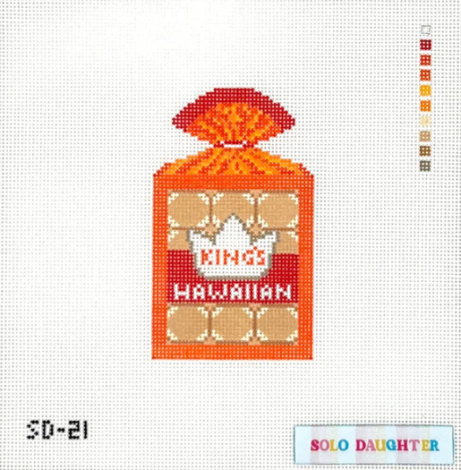 King's Hawaiian Rolls Needlepoint Canvas