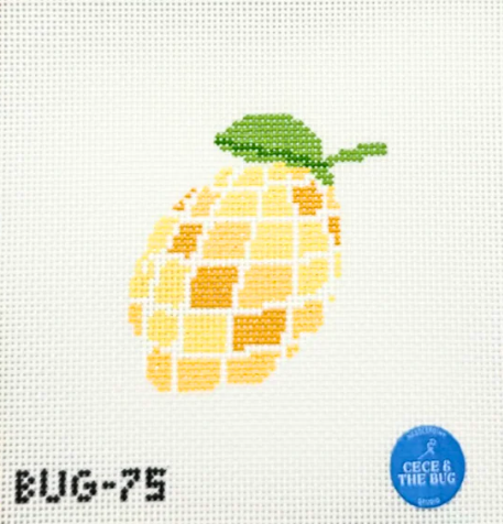 Lemon Disco Needlepoint Canvas
