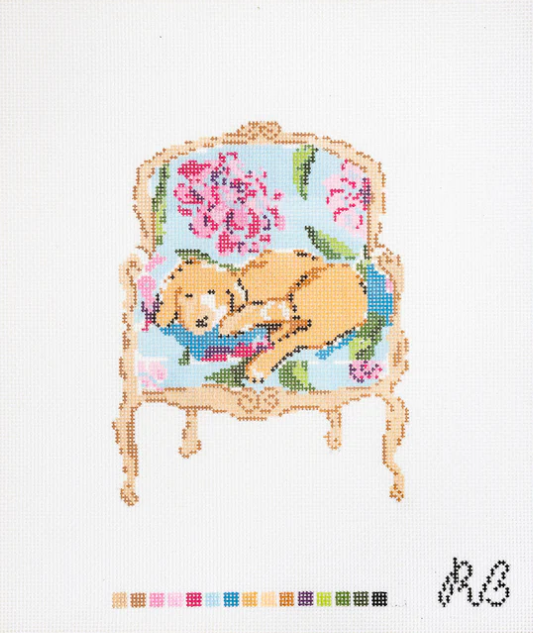 Lounging Lab Needlepoint Canvas