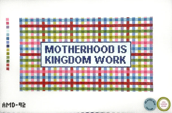 Motherhood is Kingdom Work Needlepoint Canvas