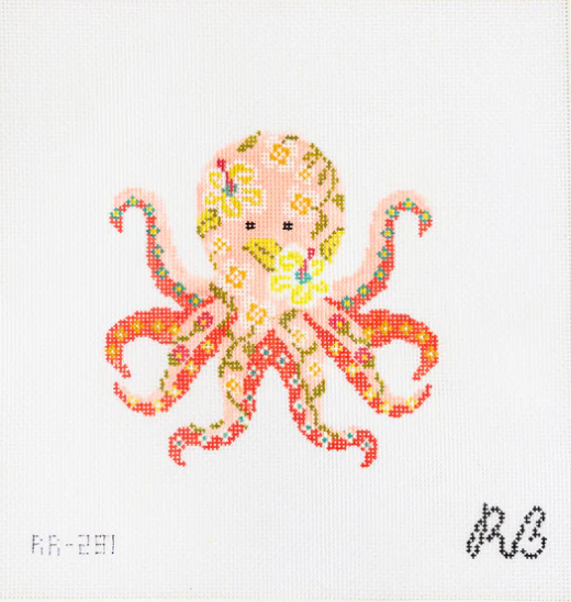 Opal the Octopus Needlepoint Canvas