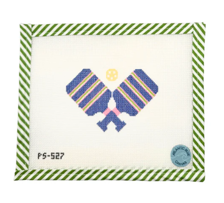 Pickleball Racquets Needlepoint Canvas