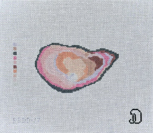 Pink Oyster Needlepoint Canvas