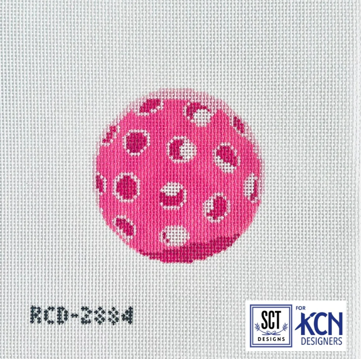 Pink Pickleball Needlepoint Canvas