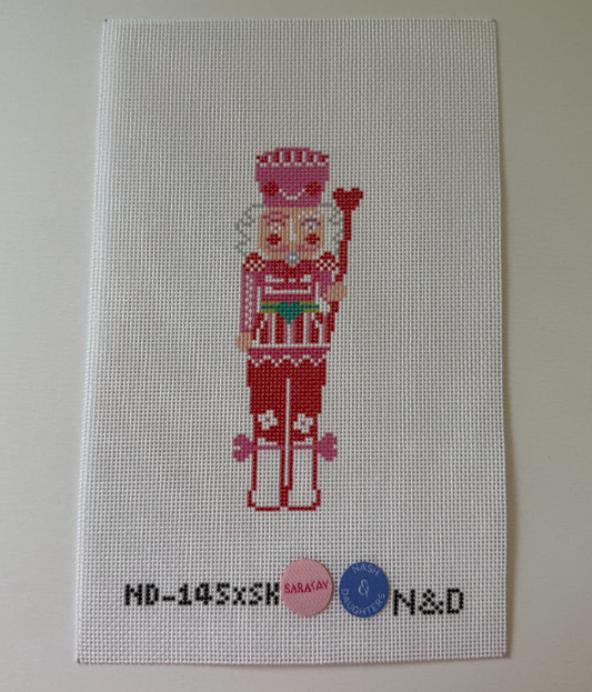 Small Red Nutcracker Needlepoint Canvas