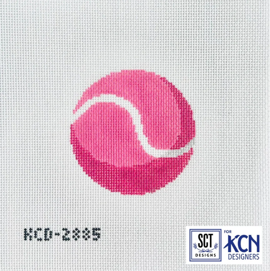 Pink Tennis Ball Needlepoint Canvas