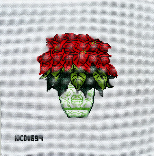 Poinsettia Needlepoint Canvas